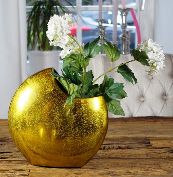 Vase Aluminium Gold H 28 cm