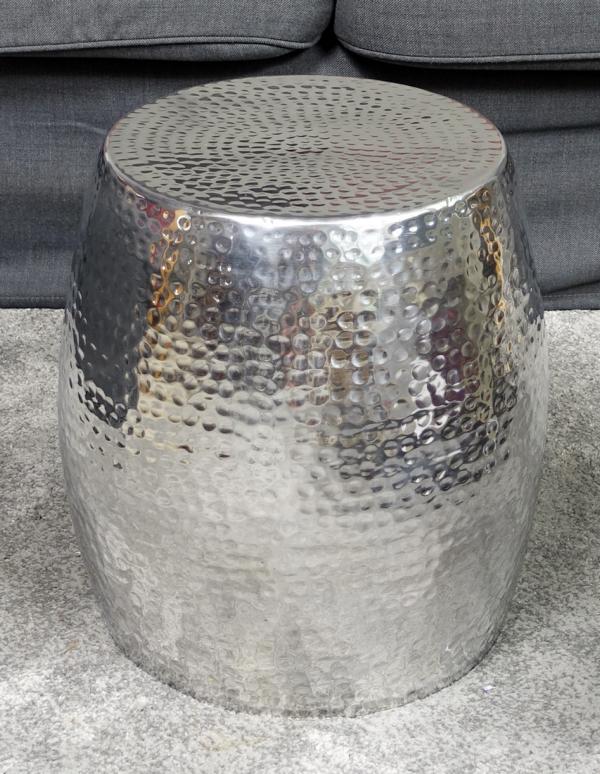 Couchtisch Aluminium Silber 40 cm