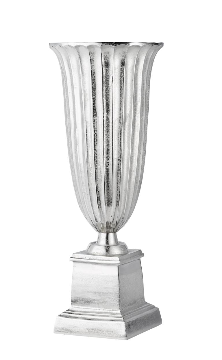 Vase / Pokalvase Silber aus Metall