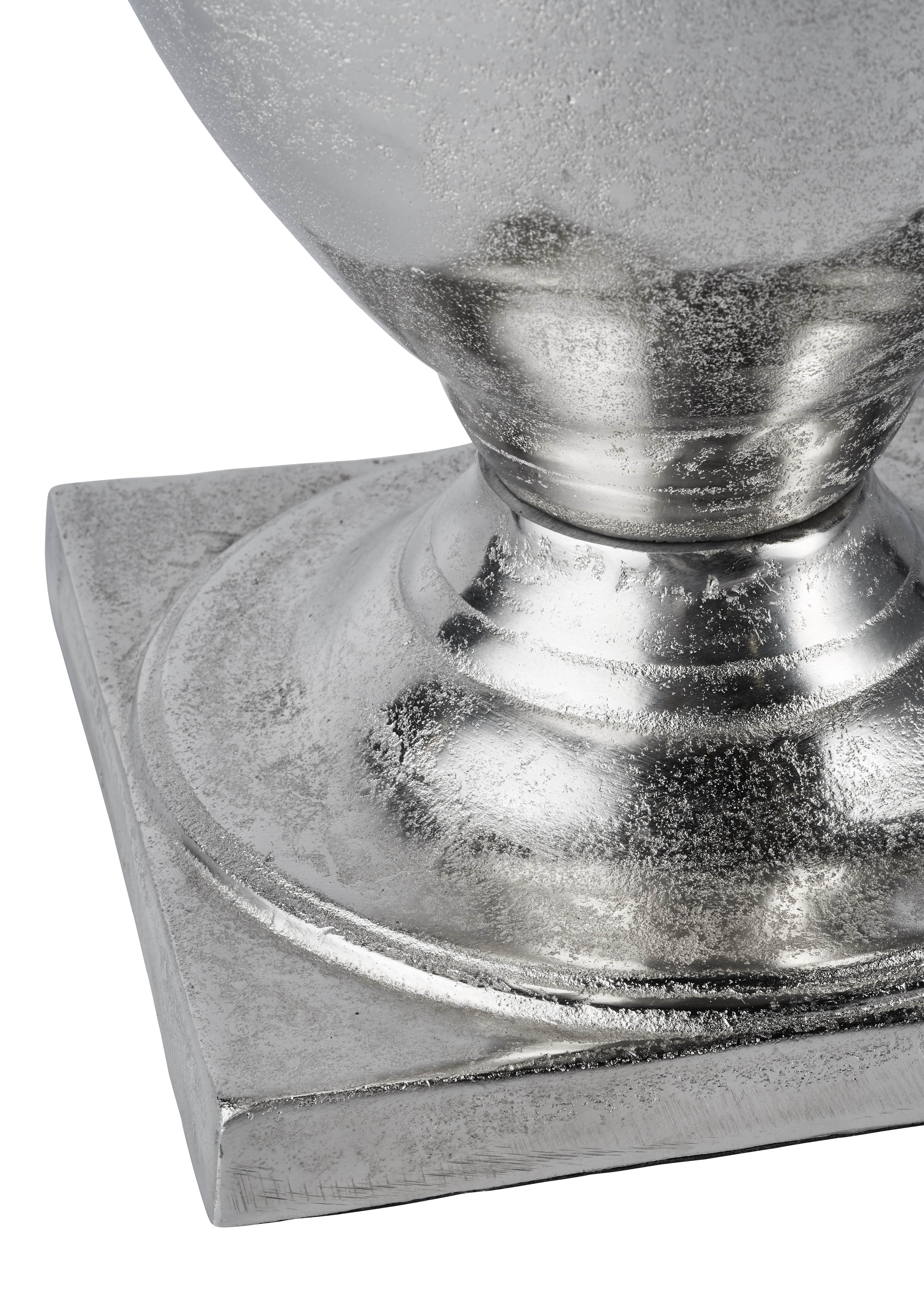 Deko Pokal aus Metall in Silber