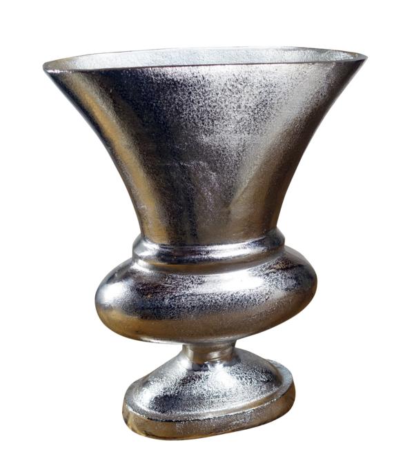 Vase Aluminium Silber L 37 cm