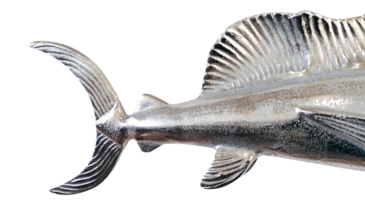 Schwertfisch XXL Silber Wanddeko 92 cm