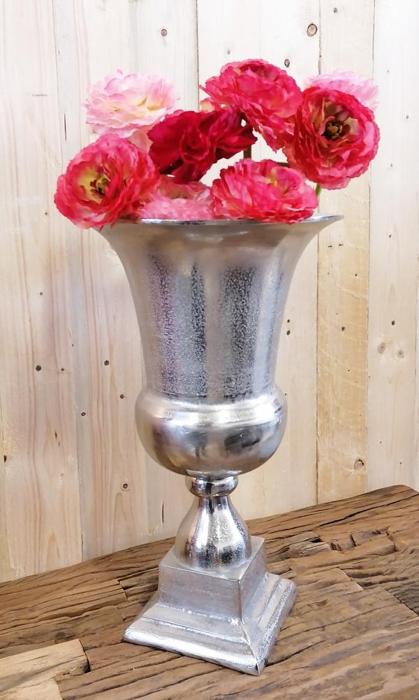 Vase-Pokalvase-Silber-Aluminium-XL-MN-VA-1042 Vase Pokalvase Silber 49 cm