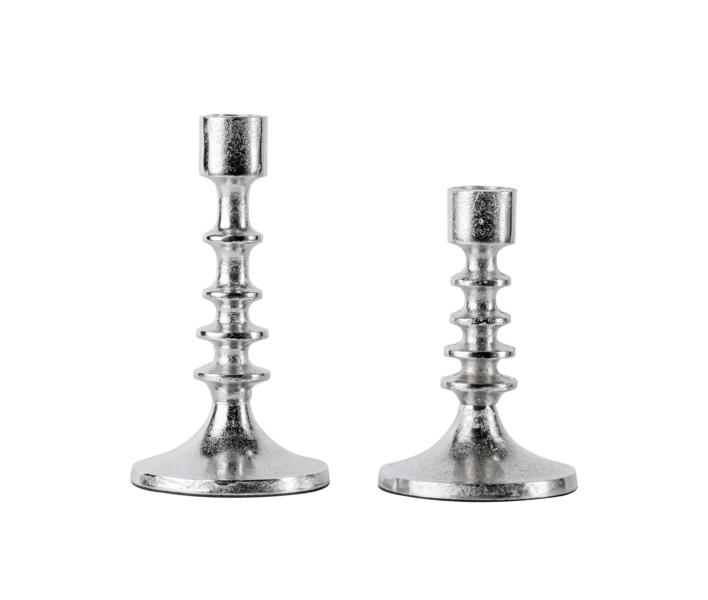 KATHRIN_BARNETZKE_Noll-191122-100 Kerzenständer Kerzenhalter Silber aus Aluminium (Metall)