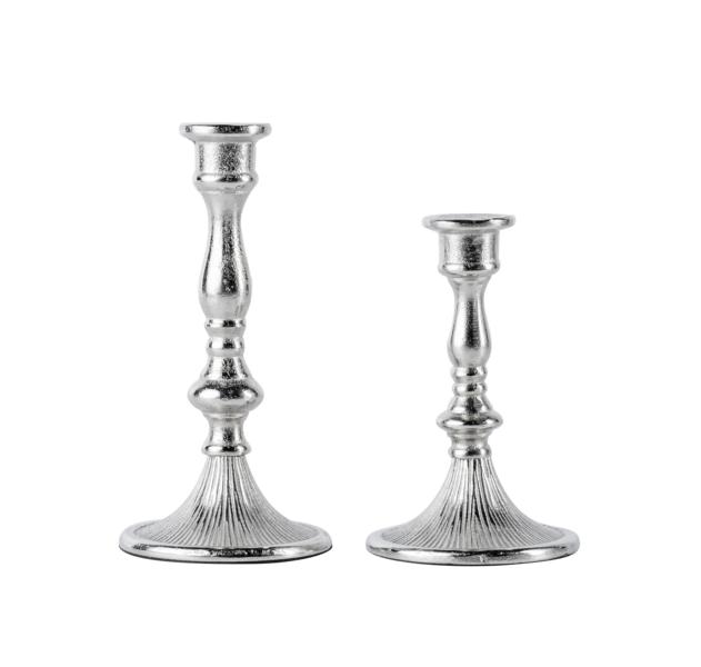KATHRIN_BARNETZKE_Noll-191122-84 Kerzenständer Silber 2er Set aus Metall