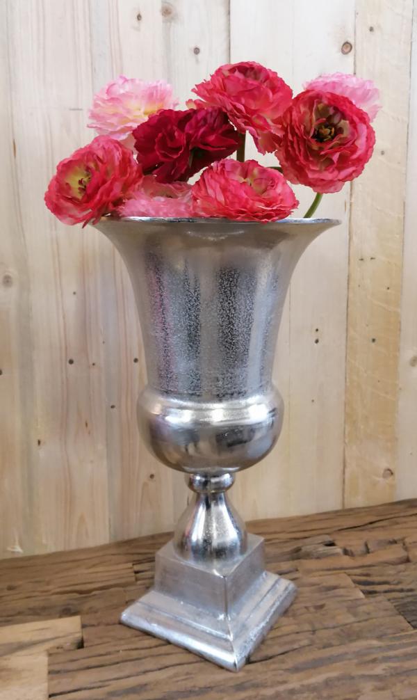 Vase Pokalvase Silber 49 cm