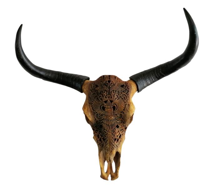 Stierkopf-Bullenschdel-XXL-Polyresin-Wanddekoration-MN-CH-4108 Stierkopf Bull Head Wanddekoration XXL 71x21x72 cm