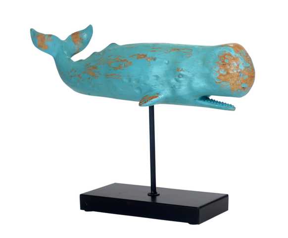 Wal-Maritime-Dekofigur-13 Wal Deko Figur auf Standfuss