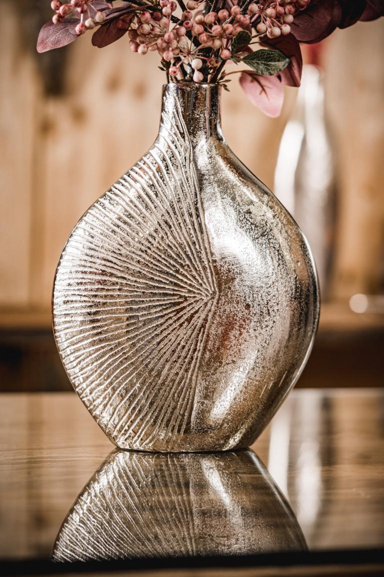 Vase Silber aus Metall