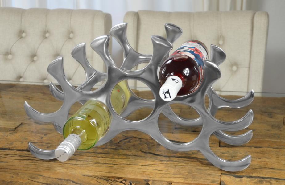 K800_Weinregal-Flaschenregal-Aluminium-Silber-9 Weinregal Flaschenregal 10 Flaschen