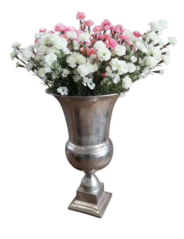 Vase Pokalvase Silber 56 cm