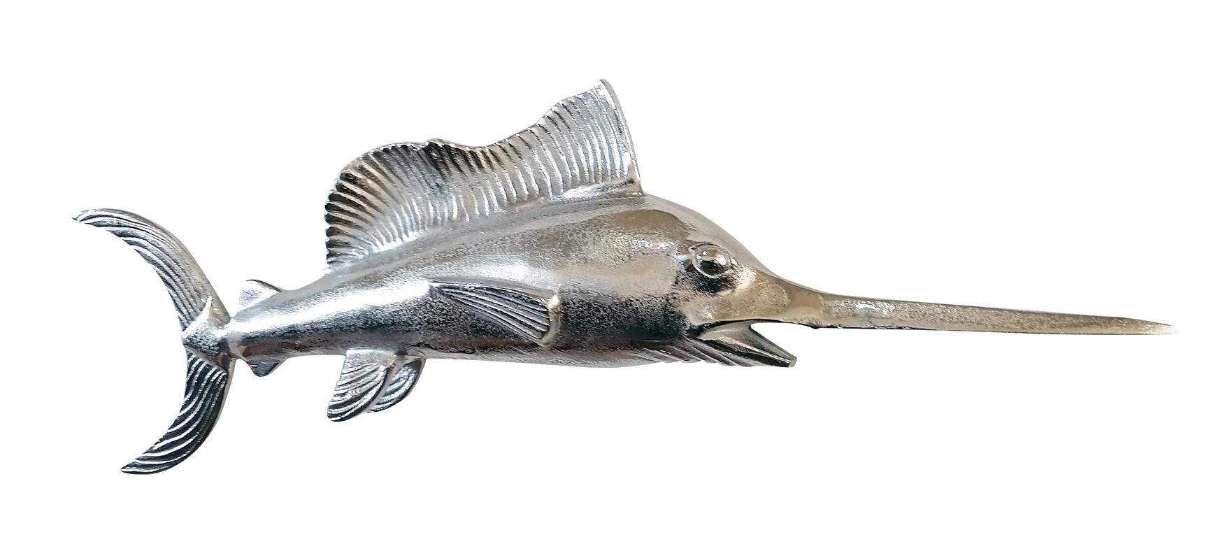 Schwertfisch XXL Silber Wanddeko 92 cm