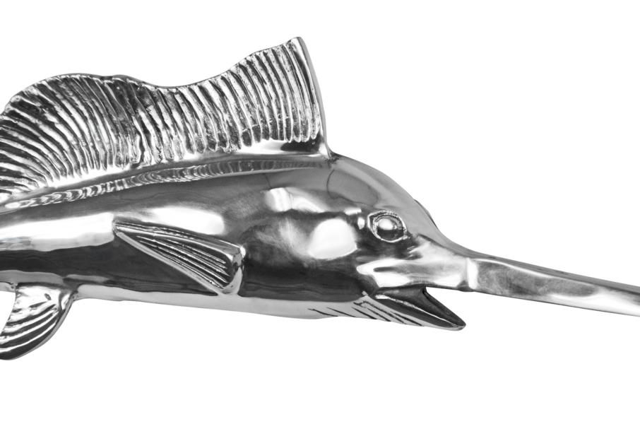 Schwertfisch XXL Silber Wanddekoration 92 cm