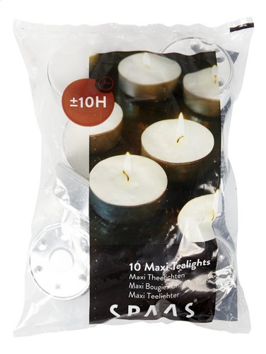 Maxi-Teelichter-10er-Pack Maxi-Teelichter 10er Beutel 10 h