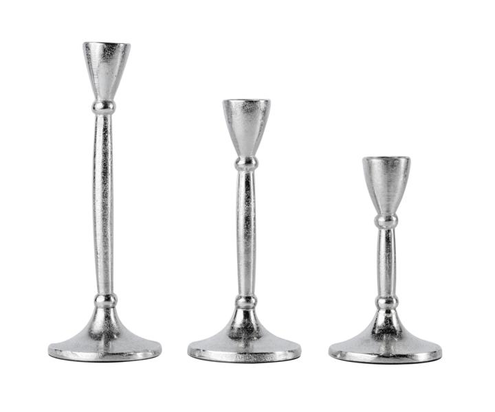 KATHRIN_BARNETZKE_Noll-191122-7 Kerzenständer 3er Set Silber aus Metall (Aluminium)