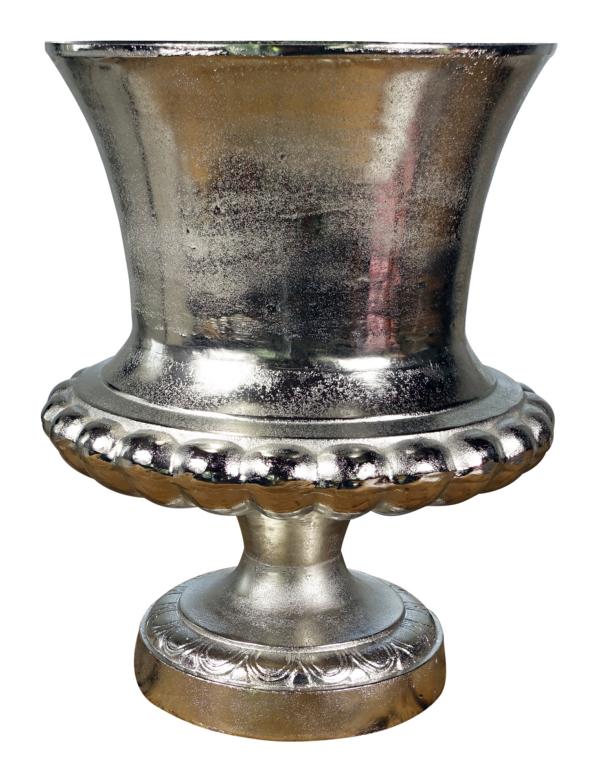 Vase Aluminium Silber XXL 47 cm