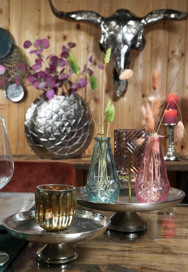 Stierkopf XXL aus Metall in der Farbe Silber zum Aufhängen an der Wand