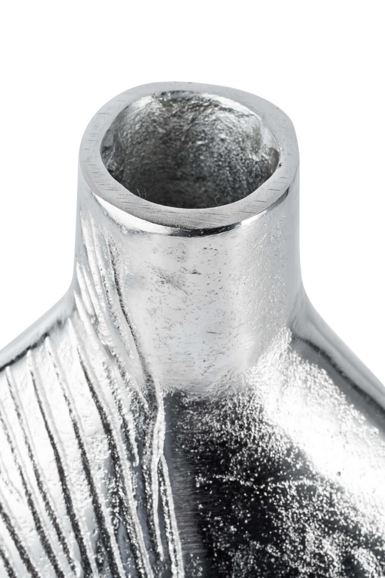 Vase-geriffelt-klein-05 Vase Silber aus Metall