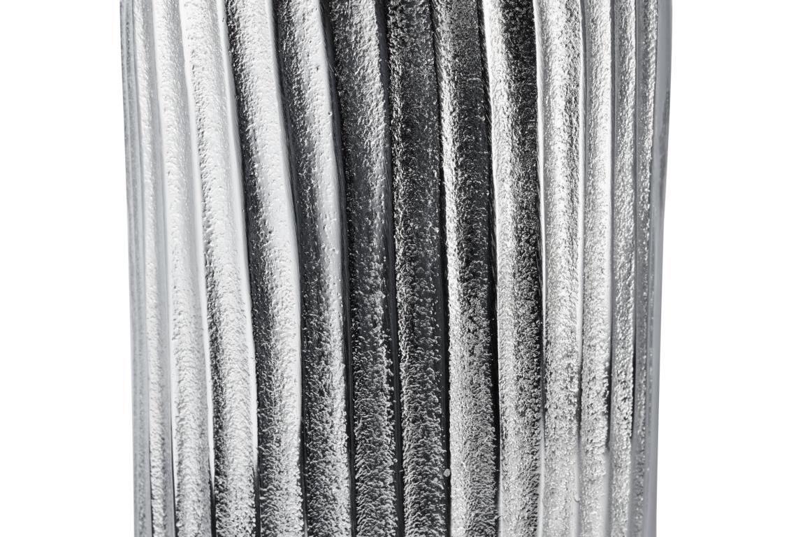 Vase-gross-04 Runde Vase in Silber aus Metall