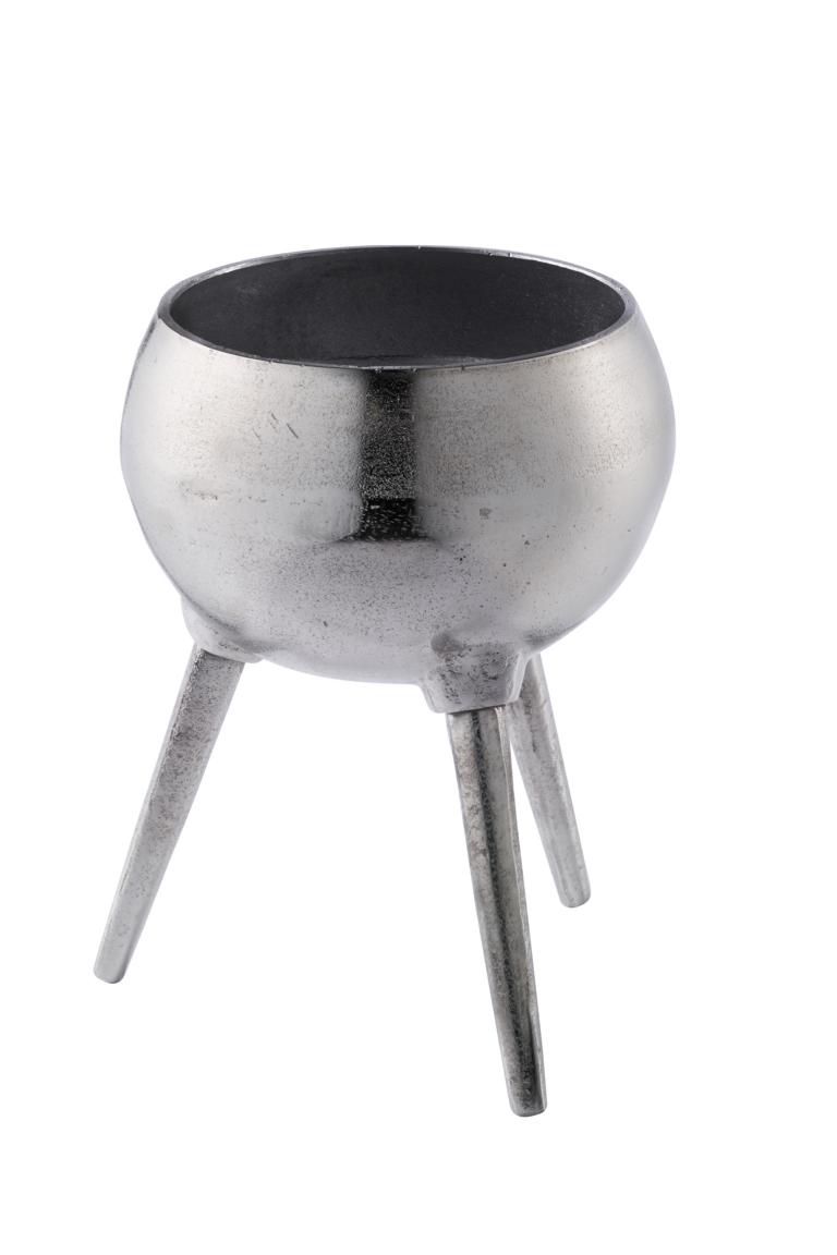 Vase_003_klein_1 Pflanztopf Dreibein Silber Aluminium