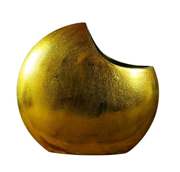 Vase Aluminium Gold H 28 cm