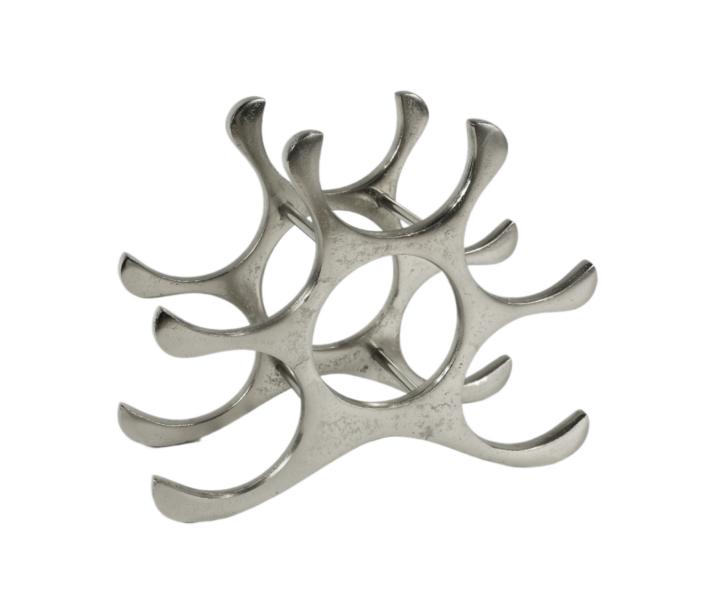 Weinregal-Silber-aus-Metall-MN-FR-1016-3-fotor-2023122285146uBmvHkiGzA86z Weinregal für 6 Flaschen aus Aluminium (Metall) in der Farbe Silber