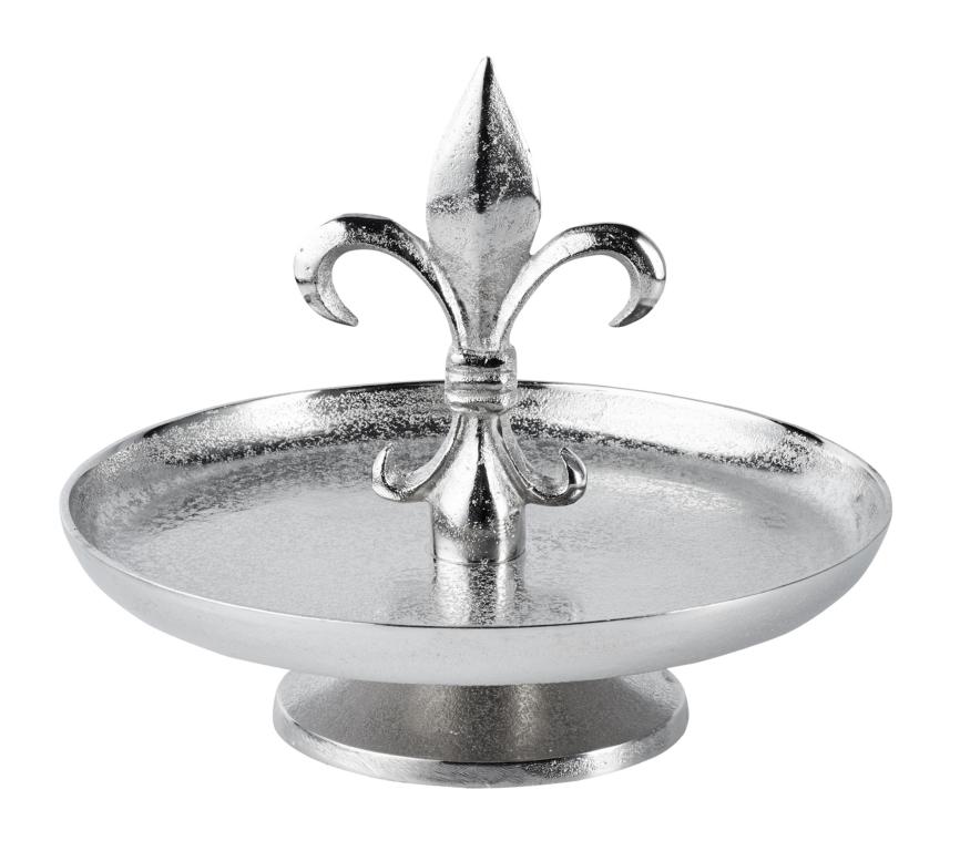 Etagere-Lilie-klein-01 Etagere Lilie aus Metall in Silber