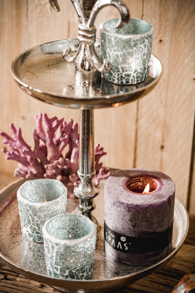 MN_Ambiente_20_09_2021-00047 Etagere Lilie Zweistöckig aus Metall in Silber