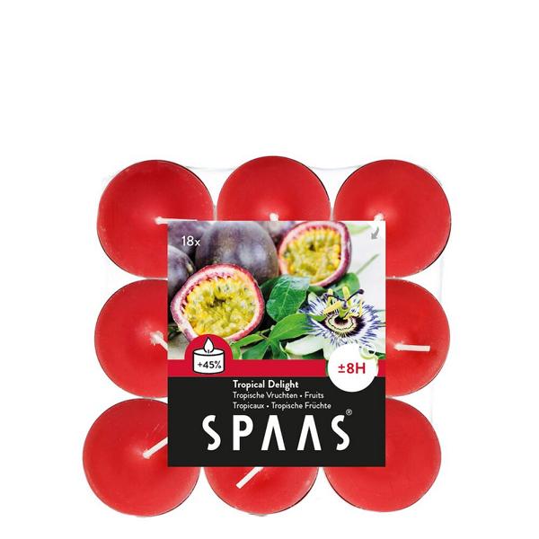 K800_Spaas_5411708180638_0338109-006_ProductPhoto_HRes_ListSearch_1 Teelichter Duft Tropische Früchte 18 Stück