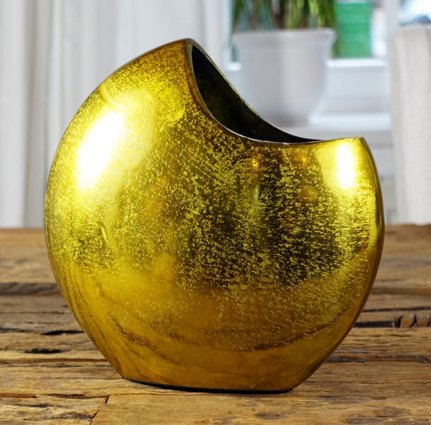 Vase Aluminium Gold H 21 cm