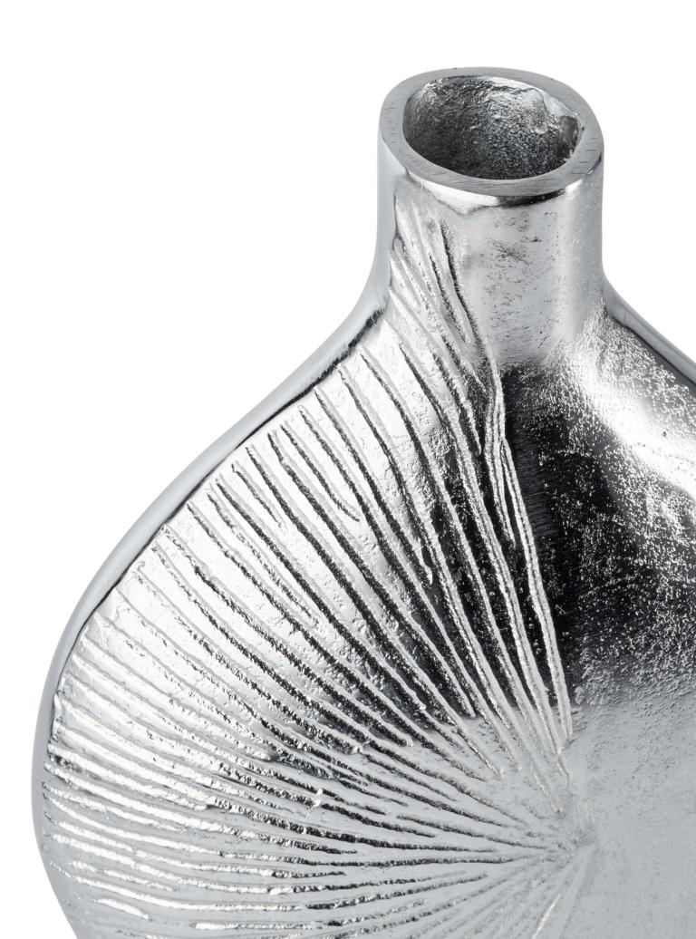 Vase-geriffelt-klein-04 Vase Silber aus Metall
