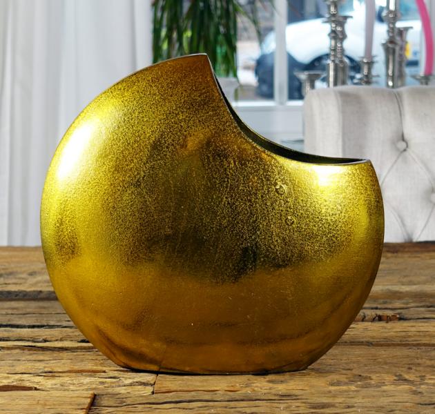 Vase Aluminium Gold H 28 cm