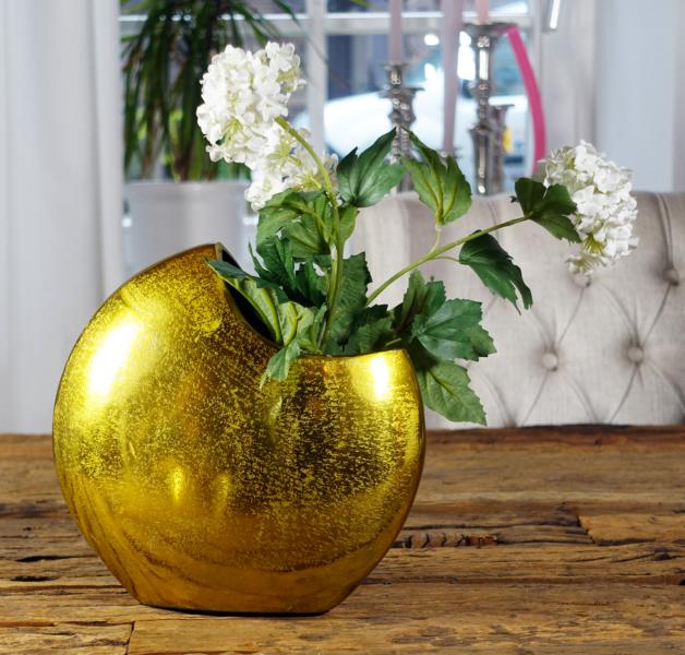 Vase Aluminium Gold H 21 cm