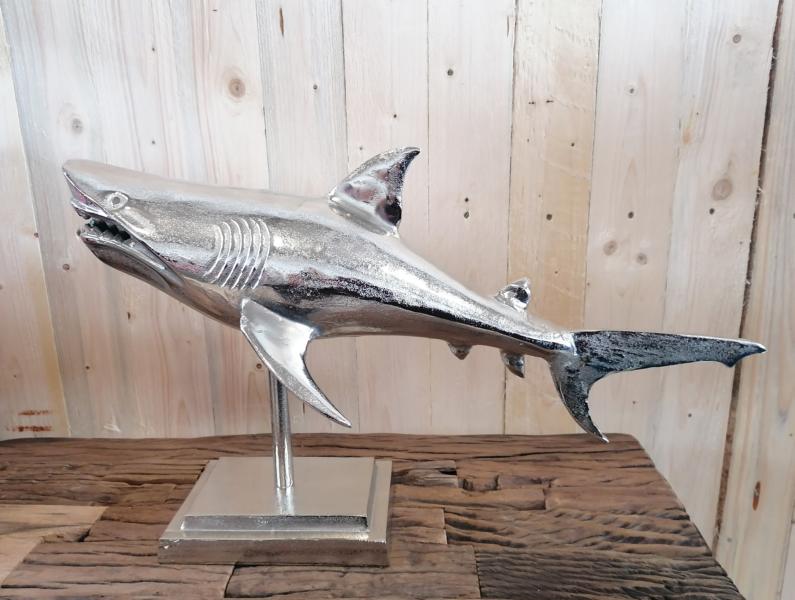 Hai-Skulptur-Aluminium-Silber-Deko-MN-DE-5054-25e4be0f97f6ab Deko Hai Maritime Statue