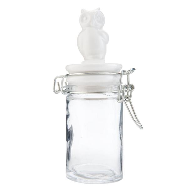 6GL1740 Vorratsglas von Clayre & Eef Bonbonglas Eule 5x4x13 cm 0,075 L