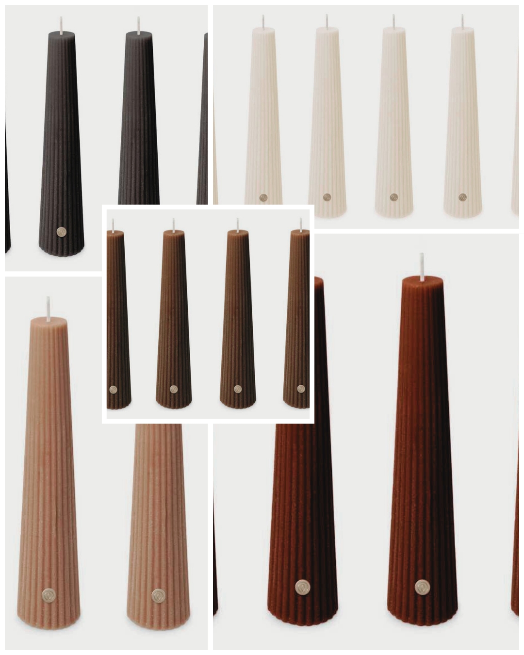 Kerze Obelisk 6 Stück im Set 25 cm