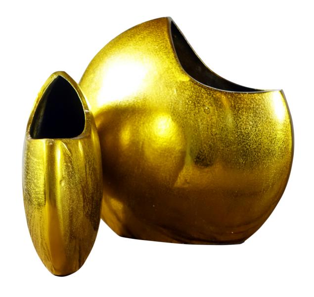 Vase Aluminium Gold H 21 cm