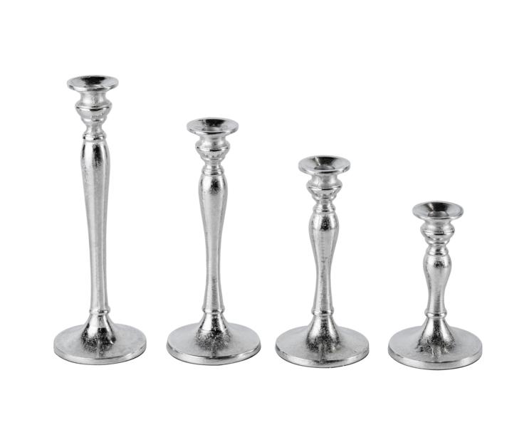 KATHRIN_BARNETZKE_Noll-191122-40 Kerzenständer Silber 4er Set aus Metall
