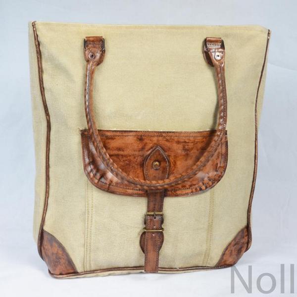 Handtasche Canvas Shopper Colmore Leder Braun