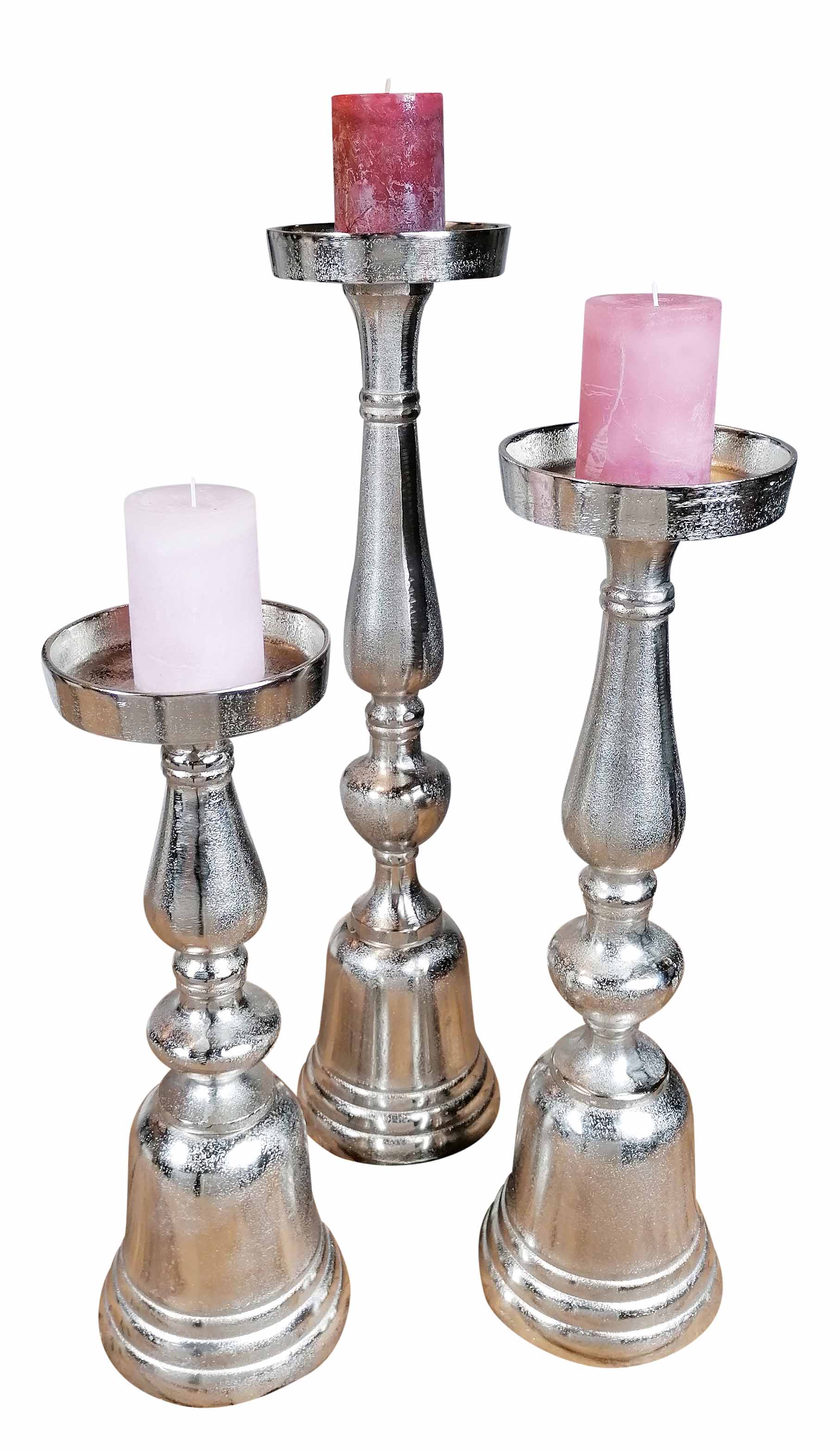 MN-KS-8015-8016-8017-Kerzenstnder-Silber-Aluminium-XXL-5