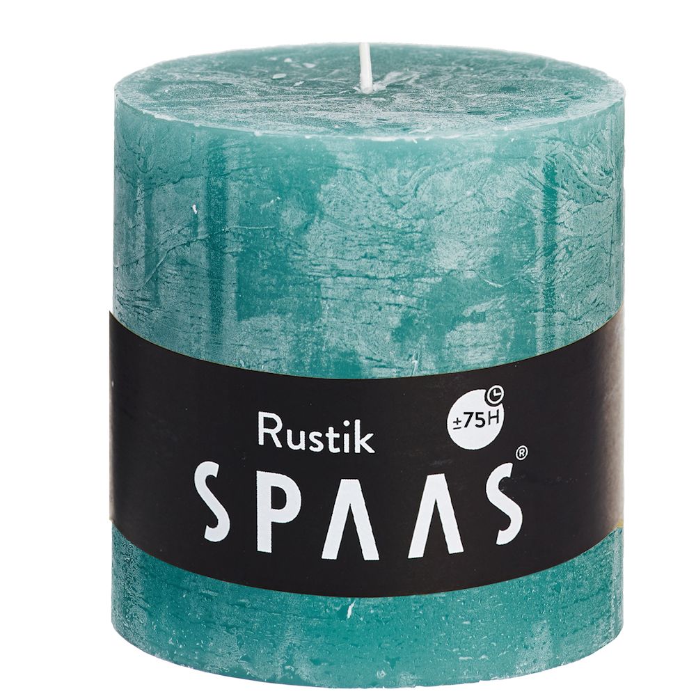 Spaas_5411708163365_0633230-191_ProductPhoto_HRes_ListSearch_1 Stumpenkerze Grün Rustic 10x10 cm