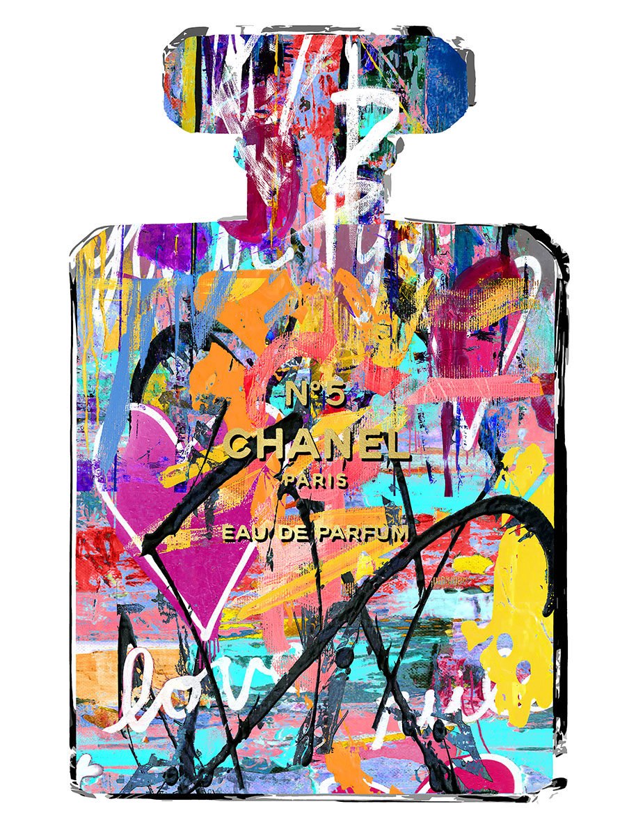 Wandbild Glas Parfüm Fashion 60x80 cm