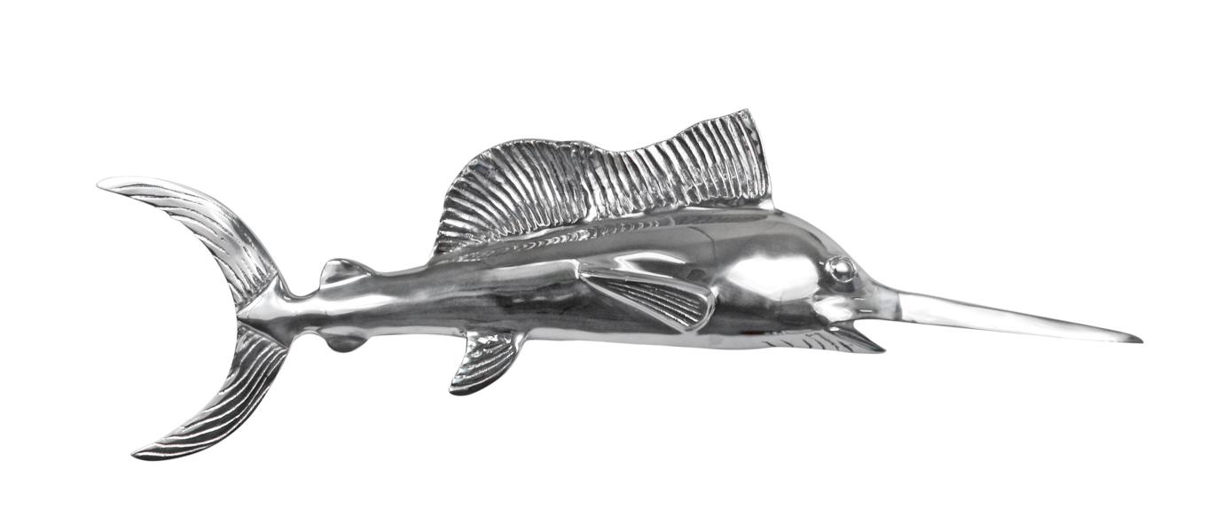 Schwertfisch XXL Silber Wanddekoration 92 cm