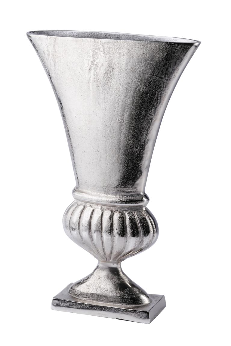 Vase Pokalvase Silber 50 cm