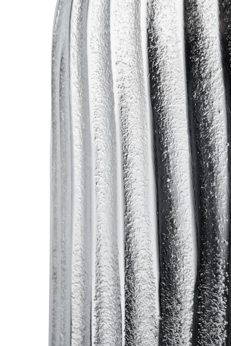 Vase-gross-03 Runde Vase in Silber aus Metall