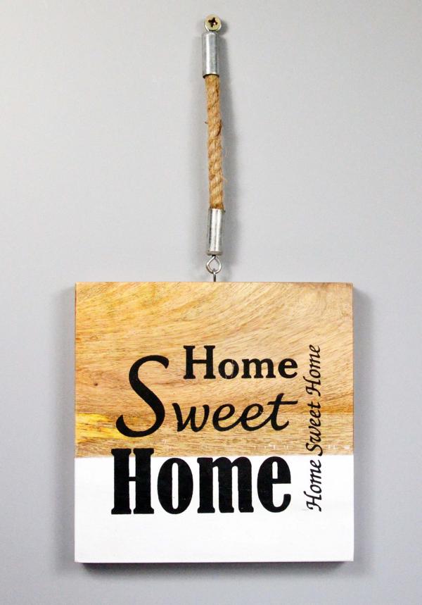 Wandbild Schild Home Sweet Home Holz