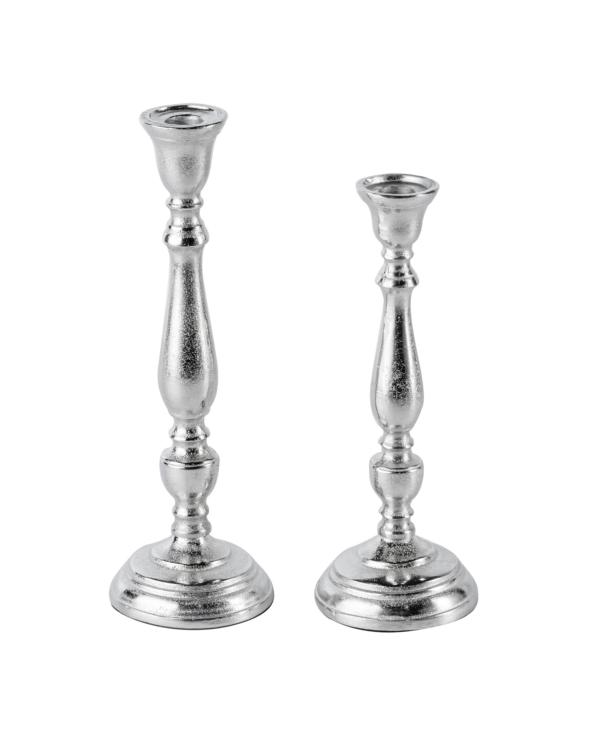 KATHRIN_BARNETZKE_Noll-191122-93 Kerzenständer Silber 2er Set aus Metall