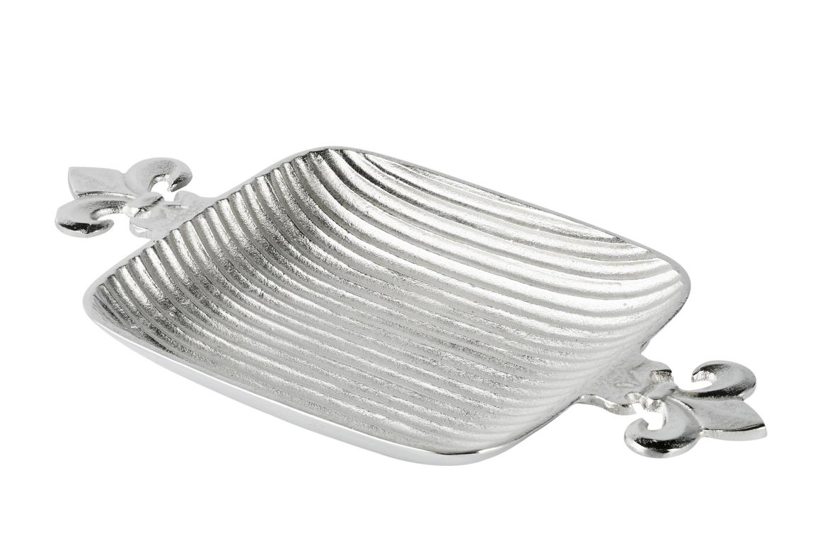 Schale_Lilie_Riffel_05_1 Schale Lilie in der Farbe Silber aus Metall
