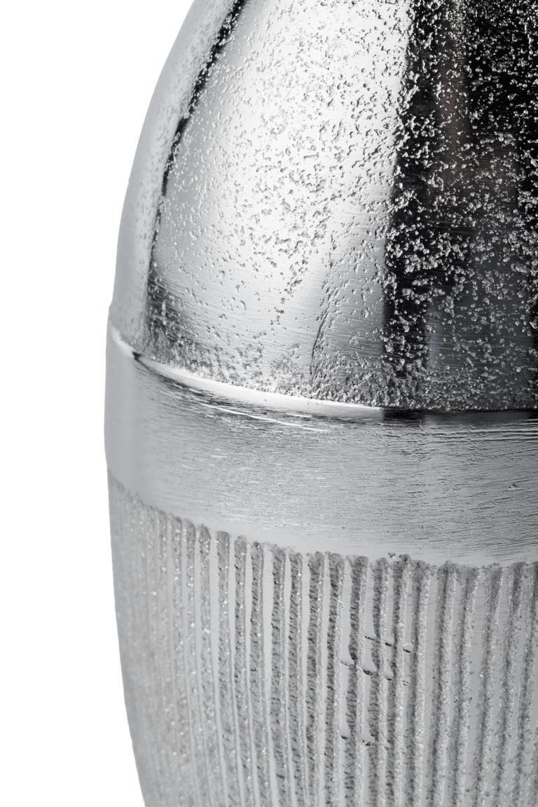 Vasen-3er-Set-05 Moderne Vasen 3er Set aus Metall in der Farbe Silber
