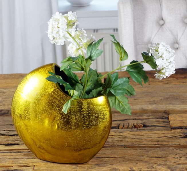 Vase Aluminium Gold H 21 cm